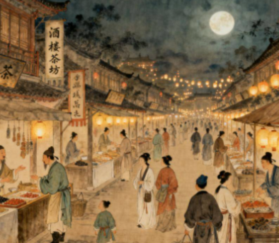 宋代夜市，解锁百业烟火里的市井繁华